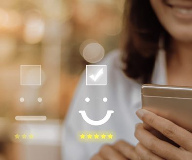Woman shopping on her phone — it's about meeting customer expectations