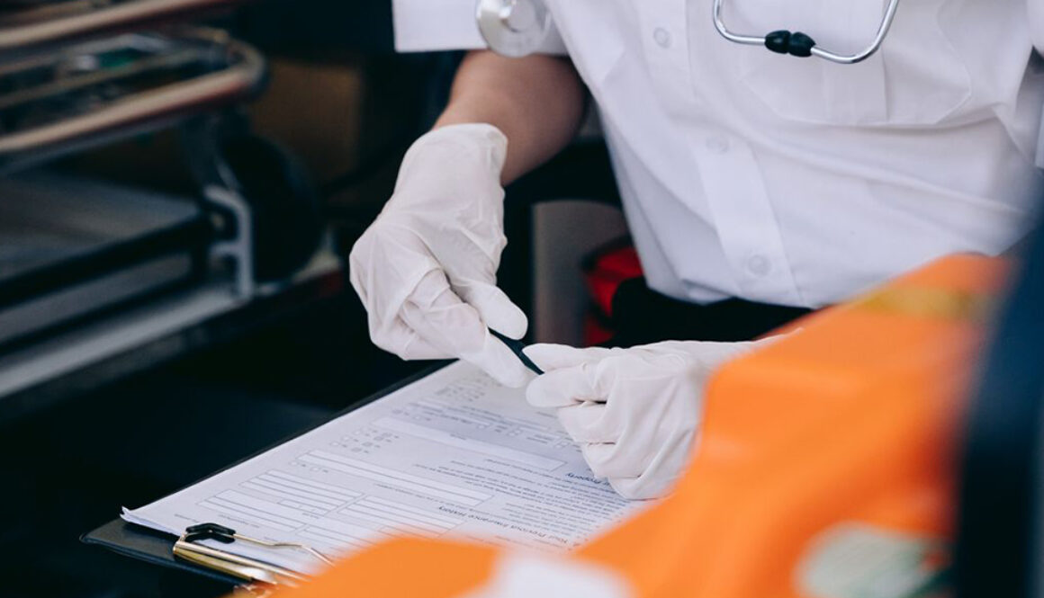 Medic looking at a medical document. Accurate medical translation is crucial.
