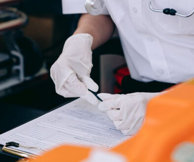 Medic looking at a medical document. Accurate medical translation is crucial.
