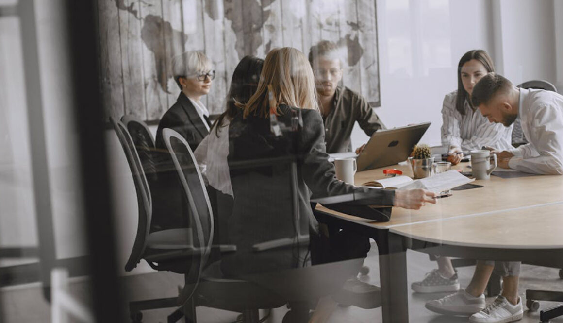Young professionals meeting in business english