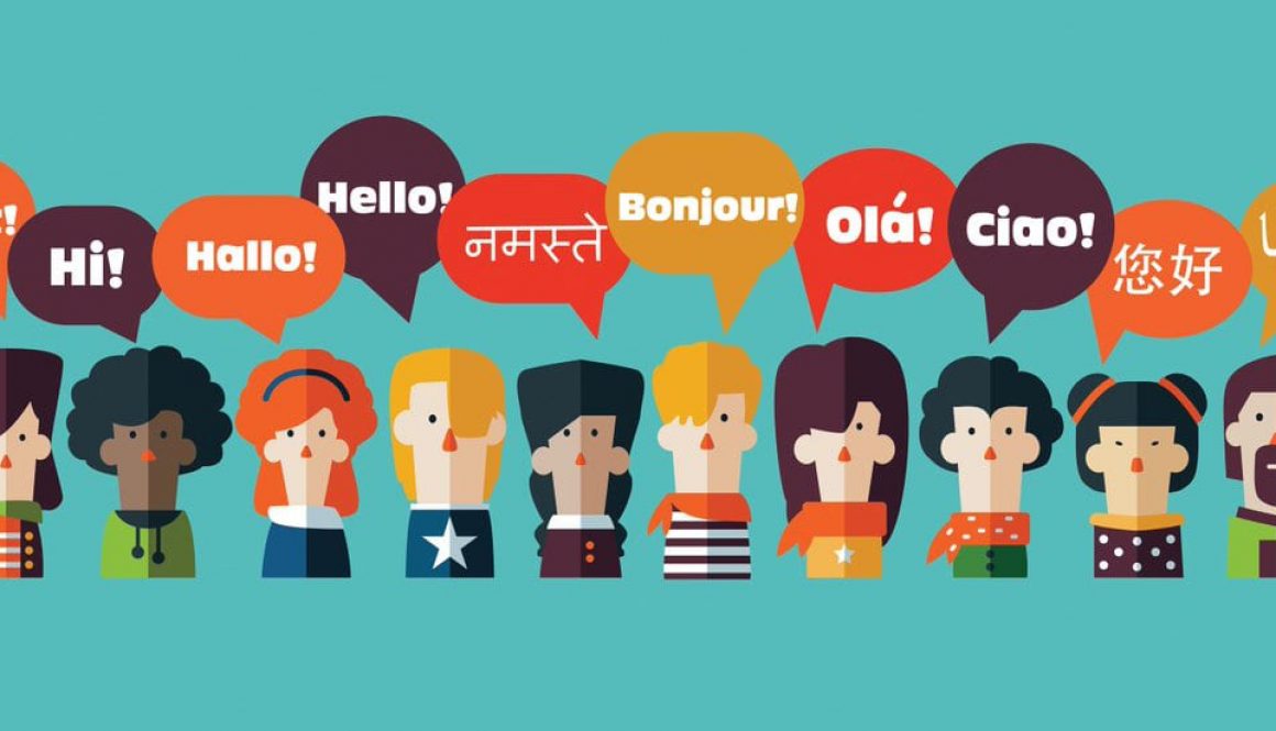 Multilingual WordPress site with cute multilingual people