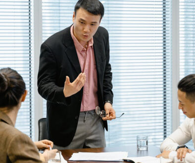 Young professional giving a Presentation in Business English